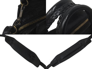 BALENCIAGA バレンシアガ ネオクラシックミニ ２WAYハンドバッグ 1000スト 693913 レザー ブラック ゴールド金具 美品 中古 61014