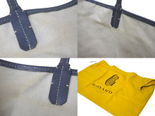 画像をギャラリービューアに読み込む, GOYARD ゴヤール サンルイPM トートバッグ ヘリンボーン ポーチ付き PVC グレー シルバー金具 良品 中古 61015