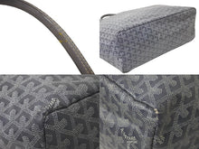画像をギャラリービューアに読み込む, GOYARD ゴヤール サンルイPM トートバッグ ヘリンボーン ポーチ付き PVC グレー シルバー金具 良品 中古 61015