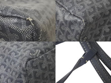 画像をギャラリービューアに読み込む, GOYARD ゴヤール サンルイPM トートバッグ ヘリンボーン ポーチ付き PVC グレー シルバー金具 良品 中古 61015
