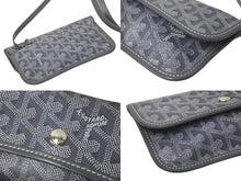 画像をギャラリービューアに読み込む, GOYARD ゴヤール サンルイPM トートバッグ ヘリンボーン ポーチ付き PVC グレー シルバー金具 良品 中古 61015