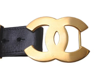 Load image into Gallery viewer, CHANEL シャネル ベルト ココマーク ブラック レザー サイズ65/26 96A刻印 ゴールド金具 美品 中古 61018