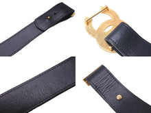 Load image into Gallery viewer, CHANEL シャネル ベルト ココマーク ブラック レザー サイズ65/26 96A刻印 ゴールド金具 美品 中古 61018