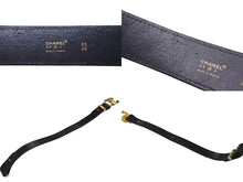 Load image into Gallery viewer, CHANEL シャネル ベルト ココマーク ブラック レザー サイズ65/26 96A刻印 ゴールド金具 美品 中古 61018