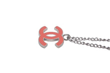 Load image into Gallery viewer, CHANEL シャネル ネックレス チョーカー ココマーク 04 P フランス製 オレンジ シルバー 美品 中古 61020
