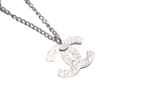 CHANEL シャネル ネックレス チョーカー ココマーク 04 P フランス製 オレンジ シルバー 美品 中古 61020