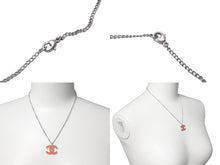 Load image into Gallery viewer, CHANEL シャネル ネックレス チョーカー ココマーク 04 P フランス製 オレンジ シルバー 美品 中古 61020