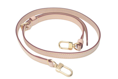 新品同様品 LOUIS VUITTON ルイヴィトン ショルダーストラップ ベージュ ヌメ革 ゴールド金具 中古 61022