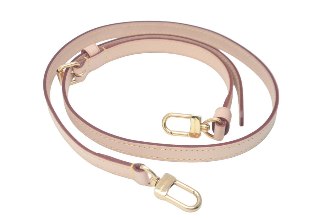 新品同様品 LOUIS VUITTON ルイヴィトン ショルダーストラップ ベージュ ヌメ革 ゴールド金具 中古 61022