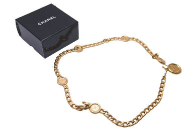CHANEL シャネル チェーンベルト GP ココマーク ロゴ コイン レディース ゴールド金具 美品 中古 61024
