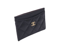 Load image into Gallery viewer, 新品同様 CHANEL シャネル マトラッセ カードケース キャビアスキン ブラック ランダム番台 小物 ロゴ ココマーク 中古 61026
