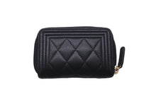 Load image into Gallery viewer, CHANEL シャネル コインケース ボーイシャネル A80602 31番台 キャビアスキン ブラック ゴールド金具 美品 中古 61032