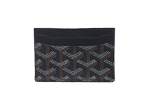 Load image into Gallery viewer, 極美品 GOYARD ゴヤール カードケース サン シュルピス ヘリンボーン ブラック ブラウン 中古 61052