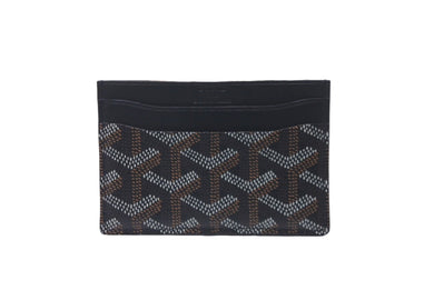 極美品 GOYARD ゴヤール カードケース サン シュルピス ヘリンボーン ブラック ブラウン 中古 61052