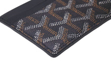Load image into Gallery viewer, 極美品 GOYARD ゴヤール カードケース サン シュルピス ヘリンボーン ブラック ブラウン 中古 61052