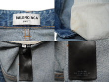 Load image into Gallery viewer, BALENCIAGA バレンシアガ ロゴ ウエストバンド デニムパンツ ジーンズ サイズXS コットン 671890 美品 中古 61069