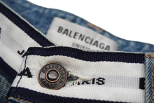 Load image into Gallery viewer, BALENCIAGA バレンシアガ ロゴ ウエストバンド デニムパンツ ジーンズ サイズXS コットン 671890 美品 中古 61069