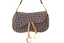 Load image into Gallery viewer, Christian Dior クリスチャンディオール ワンショルダーバッグ トロッター ダブルサドル ブラウン 07RU 0013 美品 中古 61082