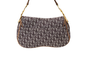 Christian Dior クリスチャンディオール ワンショルダーバッグ トロッター ダブルサドル ブラウン 07RU 0013 美品 中古 61082
