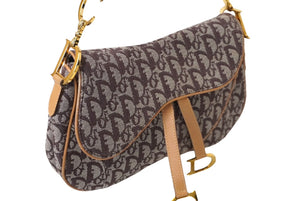 Christian Dior クリスチャンディオール ワンショルダーバッグ トロッター ダブルサドル ブラウン 07RU 0013 美品 中古 61082
