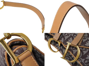 Christian Dior クリスチャンディオール ワンショルダーバッグ トロッター ダブルサドル ブラウン 07RU 0013 美品 中古 61082