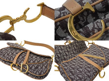 Load image into Gallery viewer, Christian Dior クリスチャンディオール ワンショルダーバッグ トロッター ダブルサドル ブラウン 07RU 0013 美品 中古 61082