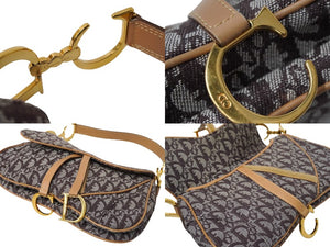 Christian Dior クリスチャンディオール ワンショルダーバッグ トロッター ダブルサドル ブラウン 07RU 0013 美品 中古 61082