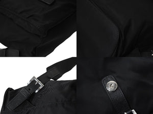 PRADA プラダ リュック デイパック バックパック Wポケット トライアングルロゴ ナイロン ブラック 1BZ677 美品 中古 61088 