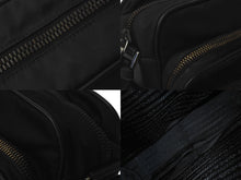 Load image into Gallery viewer, PRADA プラダ ショルダーバッグ 2VH029 トライアングルロゴ ナイロン サフィアーノレザー ブラック シルバー金具 良品 中古 61093