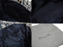 Load image into Gallery viewer, Christian Dior クリスチャンディオール トロッター ハンドバッグ BO B 0071 ネイビー ゴールド金具 美品 中古 61097