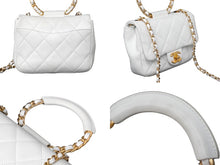 Load image into Gallery viewer, CHANEL シャネル マトラッセ ハンドバッグ シングルフラップ チェーンショルダー 29番台 ホワイト 美品 中古 61100