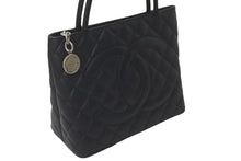 Load image into Gallery viewer, 極美品 CHANEL シャネル トートバッグ 復刻トート キャビアスキン A01804 6番台 2002年頃 ココマーク シルバープレート 中古 61104