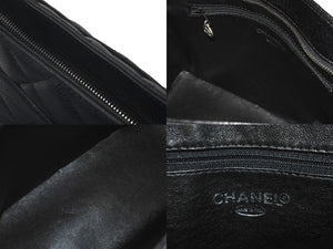 極美品 CHANEL シャネル トートバッグ 復刻トート キャビアスキン A01804 6番台 2002年頃 ココマーク シルバープレート 中古 61104