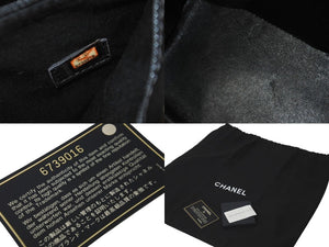 極美品 CHANEL シャネル トートバッグ 復刻トート キャビアスキン A01804 6番台 2002年頃 ココマーク シルバープレート 中古 61104