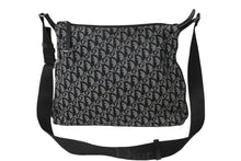 Load image into Gallery viewer, Christian Dior クリスチャンディオール ショルダーバッグ トロッター 02RU 1004 ブラック グレー シルバー金具 美品 中古 61106