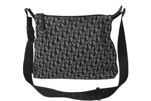 Christian Dior クリスチャンディオール ショルダーバッグ トロッター 02RU 1004 ブラック グレー シルバー金具 美品 中古 61106