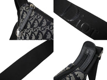 Load image into Gallery viewer, Christian Dior クリスチャンディオール ショルダーバッグ トロッター 02RU 1004 ブラック グレー シルバー金具 美品 中古 61106