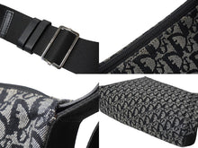 Load image into Gallery viewer, Christian Dior クリスチャンディオール ショルダーバッグ トロッター 02RU 1004 ブラック グレー シルバー金具 美品 中古 61106