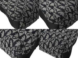 Christian Dior クリスチャンディオール ショルダーバッグ トロッター 02RU 1004 ブラック グレー シルバー金具 美品 中古 61106