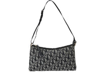 画像をギャラリービューアに読み込む, Christian Dior クリスチャンディオール ショルダーバッグ トロッター 02RU 1004 ブラック グレー シルバー金具 美品 中古 61107