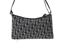 画像をギャラリービューアに読み込む, Christian Dior クリスチャンディオール ショルダーバッグ トロッター 02RU 1004 ブラック グレー シルバー金具 美品 中古 61107