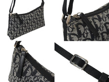 画像をギャラリービューアに読み込む, Christian Dior クリスチャンディオール ショルダーバッグ トロッター 02RU 1004 ブラック グレー シルバー金具 美品 中古 61107