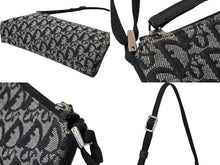 画像をギャラリービューアに読み込む, Christian Dior クリスチャンディオール ショルダーバッグ トロッター 02RU 1004 ブラック グレー シルバー金具 美品 中古 61107