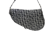 画像をギャラリービューアに読み込む, 極美品 Christian Dior クリスチャンディオール ワンショルダーバッグ サドルバッグ トロッター柄 キャンバス ネイビー RU1012 中古 61109