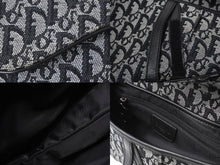 画像をギャラリービューアに読み込む, 極美品 Christian Dior クリスチャンディオール ワンショルダーバッグ サドルバッグ トロッター柄 キャンバス ネイビー RU1012 中古 61109