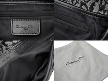 画像をギャラリービューアに読み込む, 極美品 Christian Dior クリスチャンディオール ワンショルダーバッグ サドルバッグ トロッター柄 キャンバス ネイビー RU1012 中古 61109