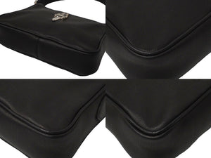 新品同様品 CHROME HEARTS クロムハーツ ショルダーバッグ チキンナゲットスモール ダガー レザー シルバー925 ブラック 中古 61113