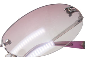 CHANEL シャネル サングラス ココマーク サイズ59□16 130 パープル グラデーション 4013 c.124/58 美品 中古 61131