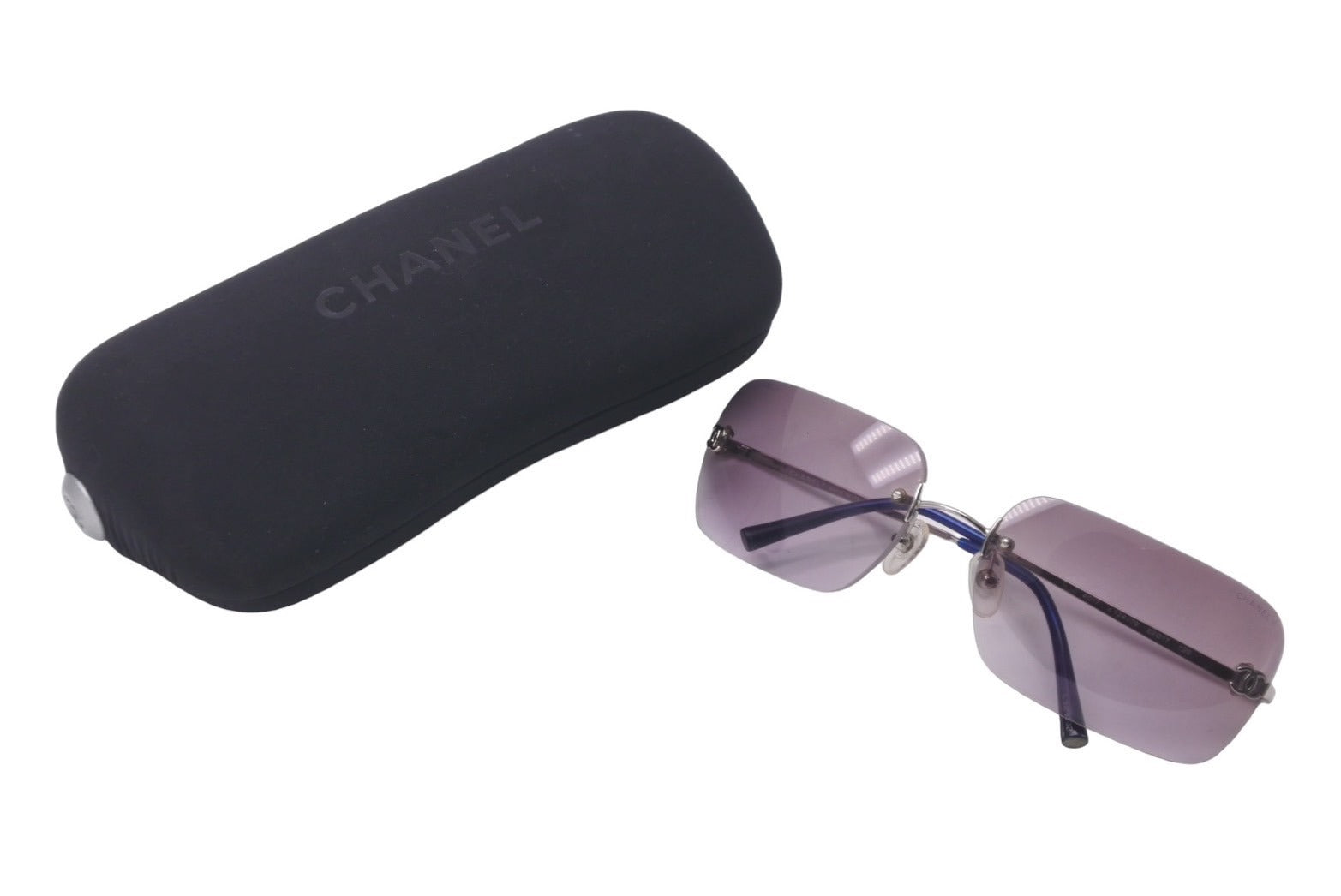 シャネル　CHANEL　サングラス　USED　パープル　ケース付き　6033　Ｃ-1131/3Ｃ　61□18　130　2Ｎ 中古 シャネル サングラス Aランク ココマーク リボン パープル