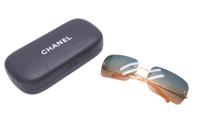 CHANEL シャネル サングラス ココマーク サイズ62□17 120 グリーン オレンジ グラデーション 4017 c.125/78 美品 中古 61135